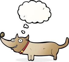 cartoon happy dog with thought bubble vector