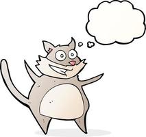 funny cartoon cat with thought bubble vector