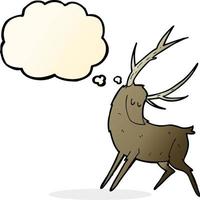 cartoon stag with thought bubble vector