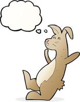 cartoon hare with thought bubble vector