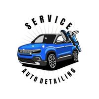 auto detailing car illustration design vector