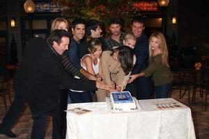 LOS ANGELES, AUG 10 -  Hogestyn, Hall, Gering, Brown, SanMartin, Alfonso, Reeves, Reckell, muldoon, Mansi at the Horton Square Press Junket at the Days of Our Lives Set, NBC on August 10, 2011 in Burbank, CA photo