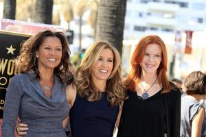 LOS ANGELES, MAR 7 -  Vanessa Williams, Felicity Huffman, Marcia Cross at the Ceremony honoring William H  Macy and Felicity Huffman with their Hollywood Walk Of Fame Stars at 7060 Hollywood Blvd  on March 7, 2012 in Los Angeles, CA photo