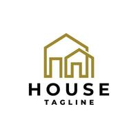 house logo with line art style. good for real estate company or any business related to house. vector