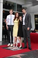 LOS ANGELES, OCT 3 -  Caleb Freundlich, Julianne Moore, Liv Freundlich, Bart Freundlich at the Hollywood Walk of Fame Ceremony for Julianne Moore at W Hollywood Hotel on October 3, 2013 in Los Angeles, CA photo