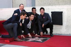 LOS ANGELES, OCT 9 -  New Kids On The Block, Jordan Knight, Donnie Wahlberg, Joe McIntyre, Danny Wood, Jonathan Knight at the New Kids On the Block Hollywood Walk of Fame Star Ceremony at Hollywood Boulevard on October 9, 2014 in Los Angeles, CA photo