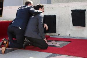 LOS ANGELES, OCT 9 -  New Kids On The Block, Jordan Knight, Donnie Wahlberg, Joe McIntyre, Danny Wood, Jonathan Knight at the New Kids On the Block Hollywood Walk of Fame Star Ceremony at Hollywood Boulevard on October 9, 2014 in Los Angeles, CA photo