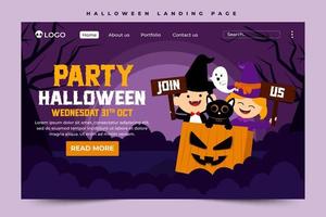 plantilla simple y elegante de diseño gráfico de halloween que es fácil de personalizar vector