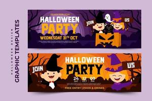 plantilla simple y elegante de diseño gráfico de halloween que es fácil de personalizar vector