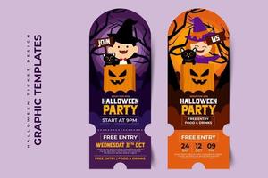 plantilla simple y elegante de diseño gráfico de halloween que es fácil de personalizar vector