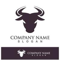 Bull head logo vector icon