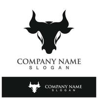 Bull head logo vector icon