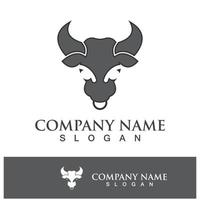 Bull head logo vector icon