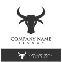 Bull head logo vector icon