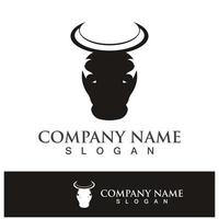 Bull head logo vector icon