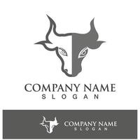 Bull head logo vector icon