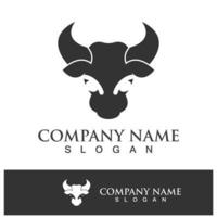 Bull head logo vector icon