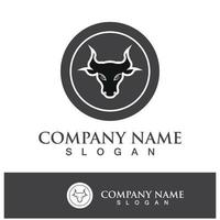 Bull head logo vector icon