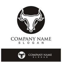 Bull head logo vector icon