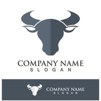 Bull head logo vector icon