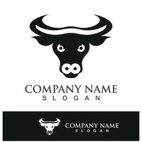 Bull head logo vector icon