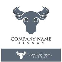 Bull head logo vector icon