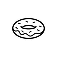 icono de estilo de línea de vector de donut.