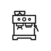 Coffee machine vector thin line icon.