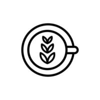 Coffee cup icon from top view. vector