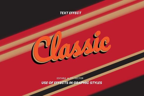 Text Effects - Classic Words with Old Theme Backgrounds, Text can be replaced and for the use of effects in the Graphic Styles settings.