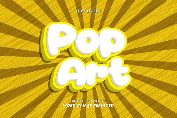 Text Effect - Pop Art Words with Retro Theme, Text Can be changed via Using Effects in Graphic Style settings.