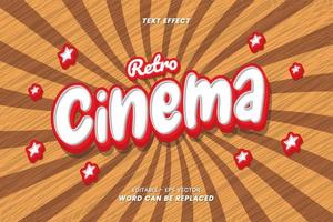 Text Effects - Cinema Words with Retro Theme, Text Can be changed via Using Effects in Graphic Style settings. vector