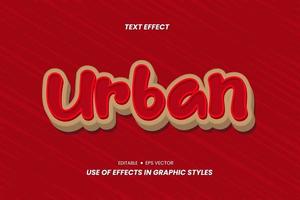 Text Effect - Urban Words on Modern Background. Text can be changed and this Effect can be used in Graphic Style settings vector