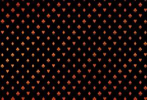 Dark orange vector template with poker symbols.