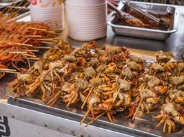 Crab in chinese Street food restaurant of fenghuang old town,phoenix ancient town or Fenghuang County is a county of Hunan Province, China photo