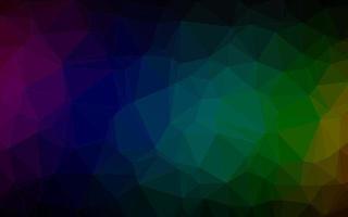 multicolor oscuro, arco iris vector plantilla de triángulo borroso.