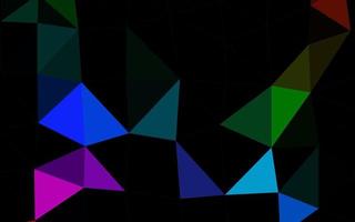 Dark Multicolor, Rainbow vector blurry triangle pattern.