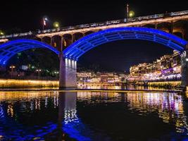 Scenery view in the night of fenghuang old town .phoenix ancient town or Fenghuang County is a county of Hunan Province, China photo