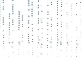 Light BLUE vector background with xmas snowflakes.