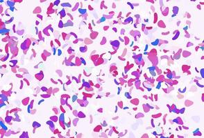 Light pink, blue vector pattern with chaotic shapes.