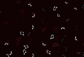 Light colorful vector backdrop with music notes.