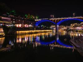 Scenery view in the night of fenghuang old town .phoenix ancient town or Fenghuang County is a county of Hunan Province, China photo