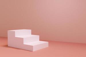3D rendering scene with podium and abstract background. podium for cosmetic product presentation. photo