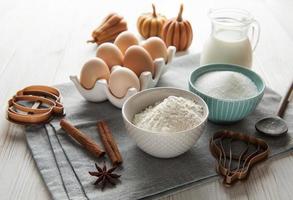 Preparing dough for baking photo