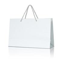 White paper shopping bag photo