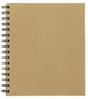blank notebook cover isolated on white background with clipping path photo