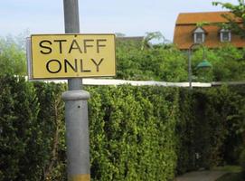 staff only sign photo