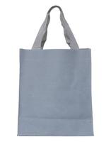 gray canvas bag isolated on white background with clipping path photo