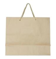 brown paper bag isolated on white with clipping path photo