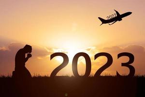 Ideas welcome 2023 and new beginnings. Happy New Year photo